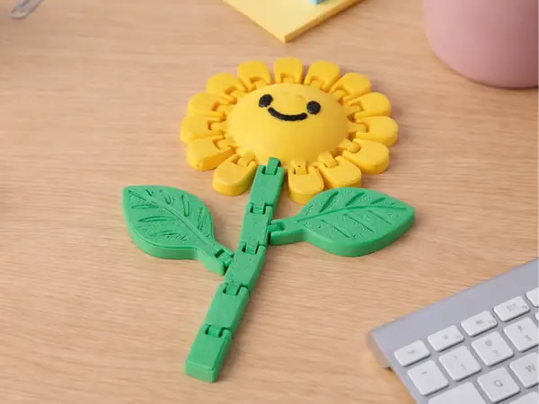 Flexi Smiley Sunflower Articulated Toy