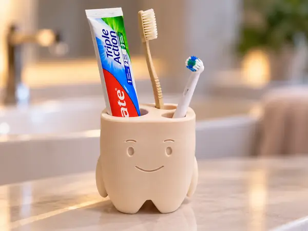 Tooth Toothbrush Holder - Toothpaste Organizer