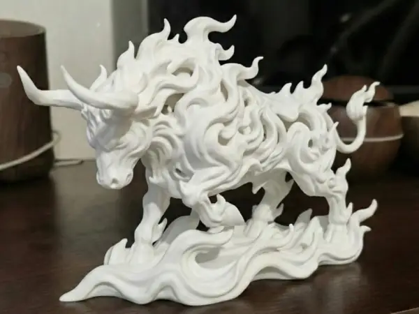 Elemental Fury Bull - Modern Decor