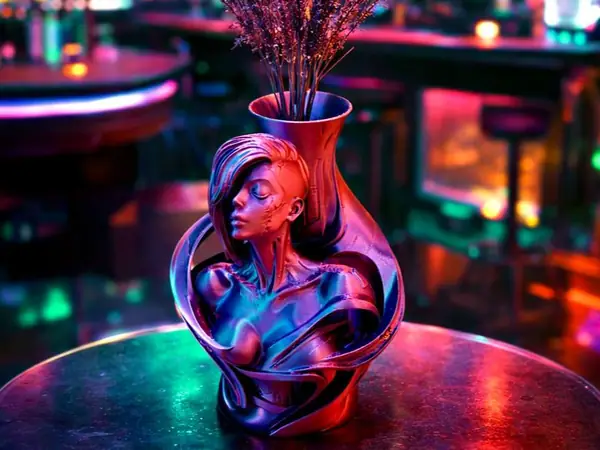 Cyberpunk Vase - Judy