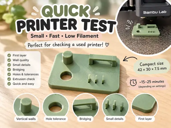 Quick 3D Printer Test