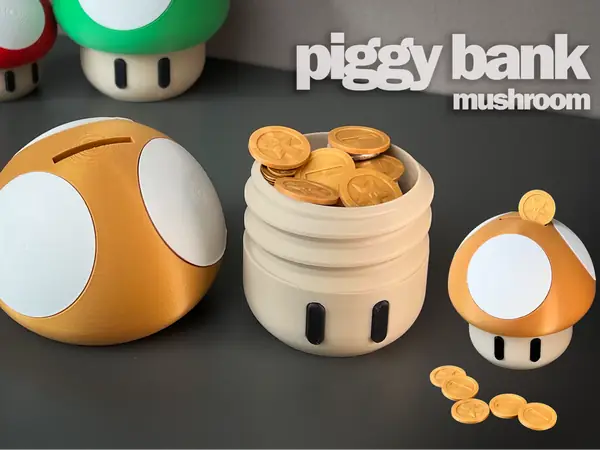 Super mushroom Piggy Bank Money Bank 