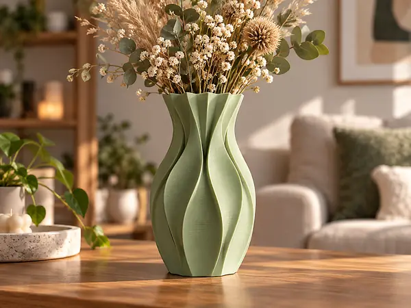 Sage Petal Vase 150mm