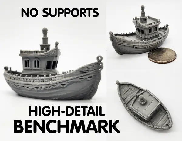 High Detail Benchmark Boat - No Supports