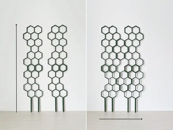 Extendable honeycomb trellis