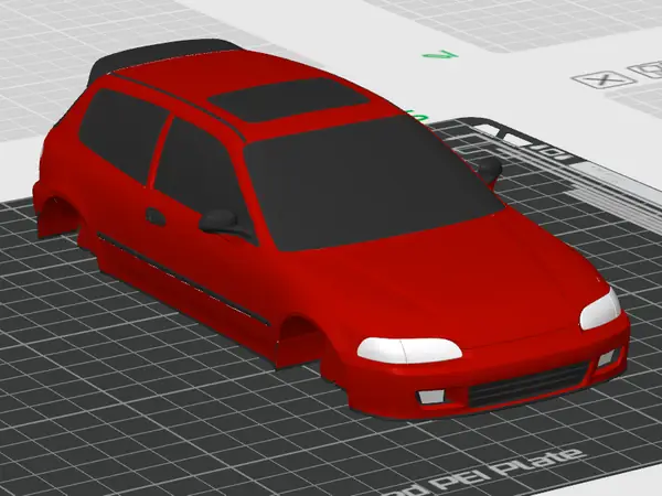 Honda Civic EG6 with spoiler & 3 rims set