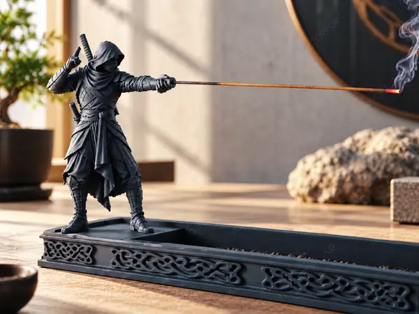 Ninja Incense Holder & Tray #087