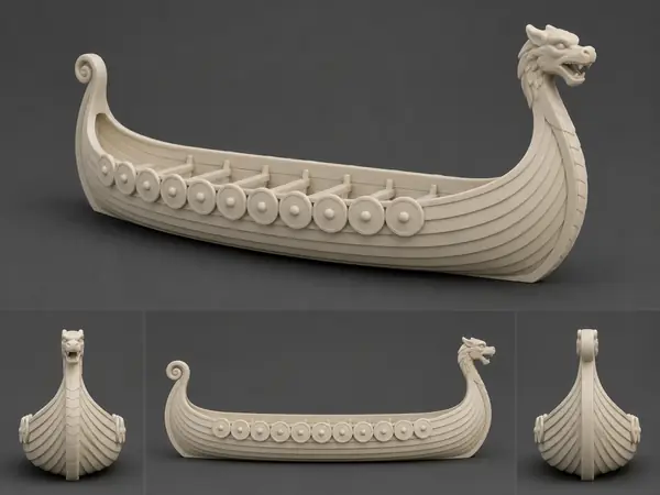Viking Longship - Drakkar Model