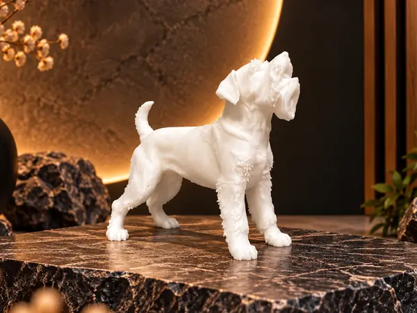 Howling Schnauzer – 3D Printable Sculpture