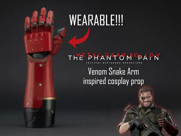 Venom Snake arm inspired cosplay prop MGS 5