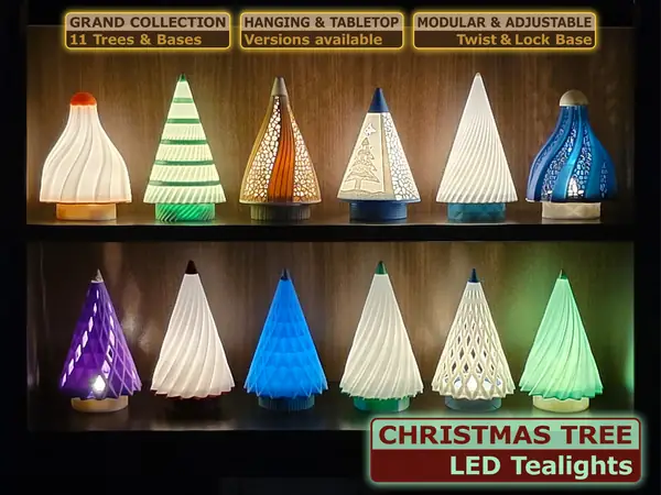 Christmas Tree LED Tealights - Modular+Adjustable