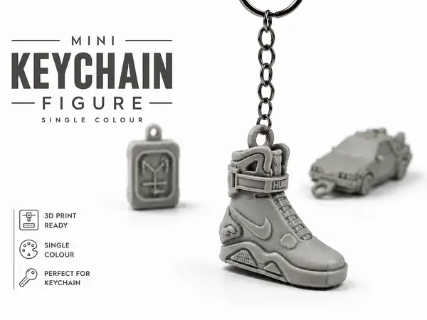 Back To The Future Inspired Shoe Figure & Keychain