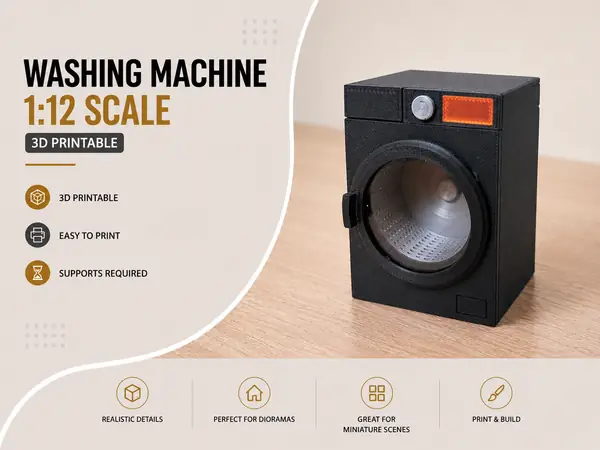 1:12 Washing machine and dryer