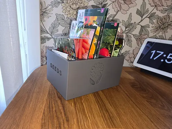 Garden Seed Box - With Dividers