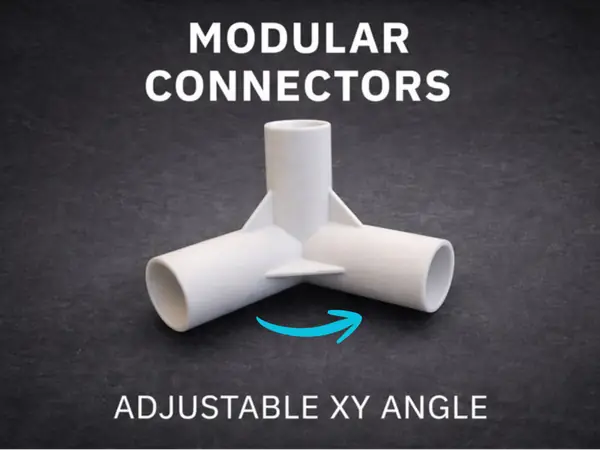 Customizable 3-Way Connector – Adjustable XY Angle