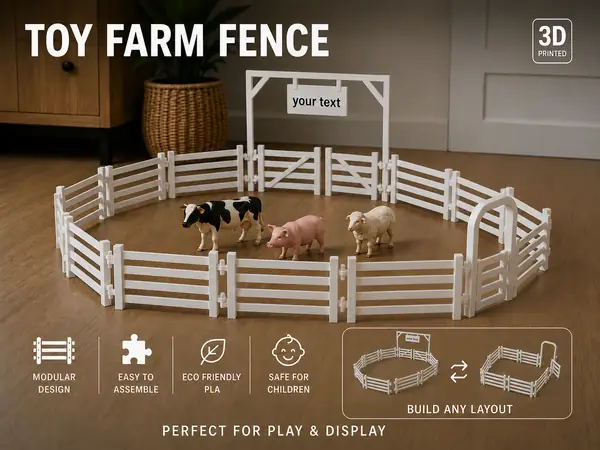 Modular Toy Farm Fence Set
