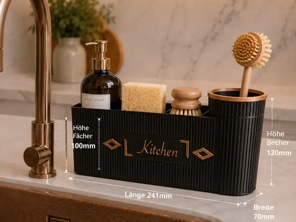 Küchen Organizers Spülbecken "Gold"