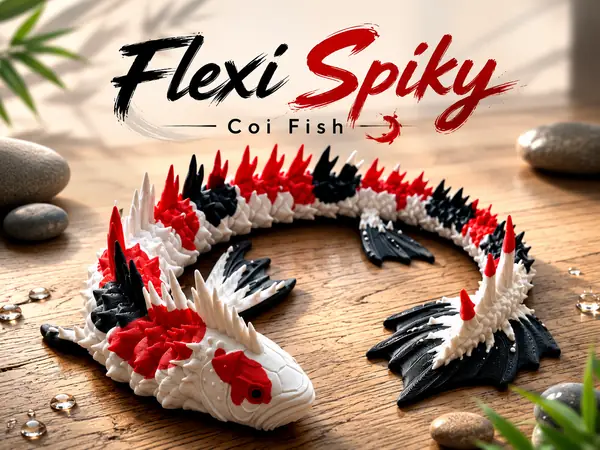 Flexi Spiky Koi Fish | Articulated Desk Toy