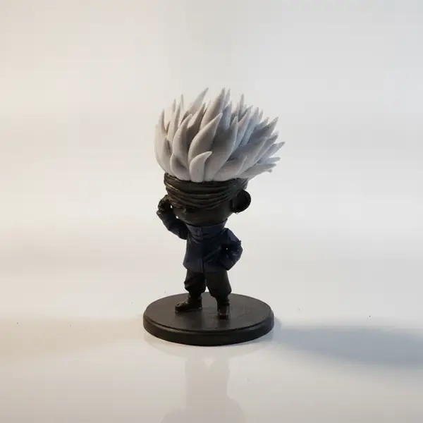 Chibi Gojo Satoru Adjusting Blindfold Smirk Figurine 3D Printable