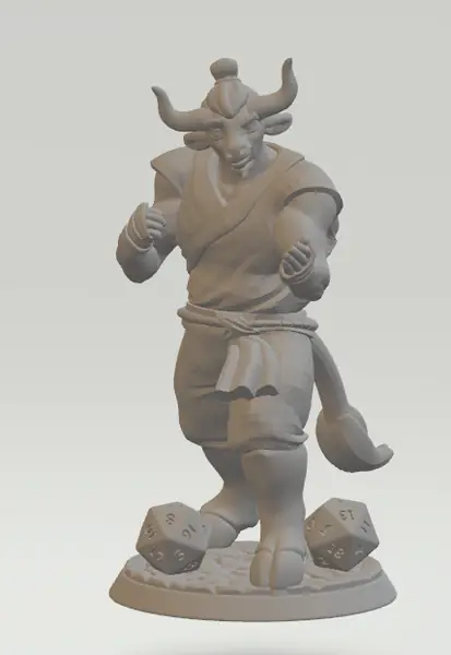Monk Half Minotaur Miniature