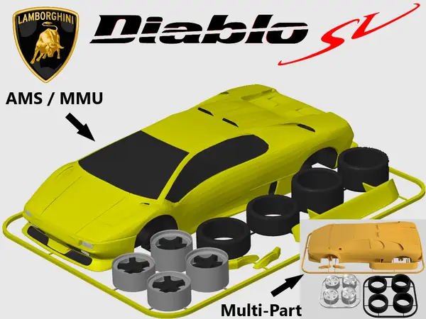 Lamborghini Diablo SV Kit Card (1:24 scale)