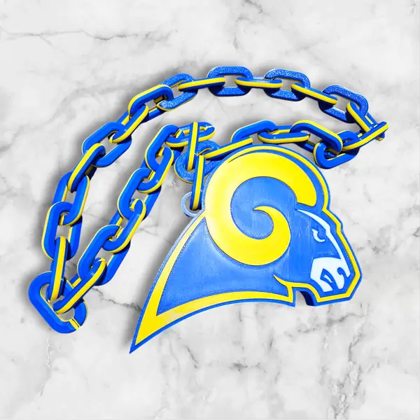 Los Angeles Rams Old Logo Big Emblem and Chain Links