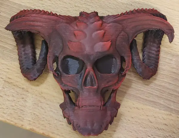 Demon Skull Fixed Horns - Original Model by Peter Farell