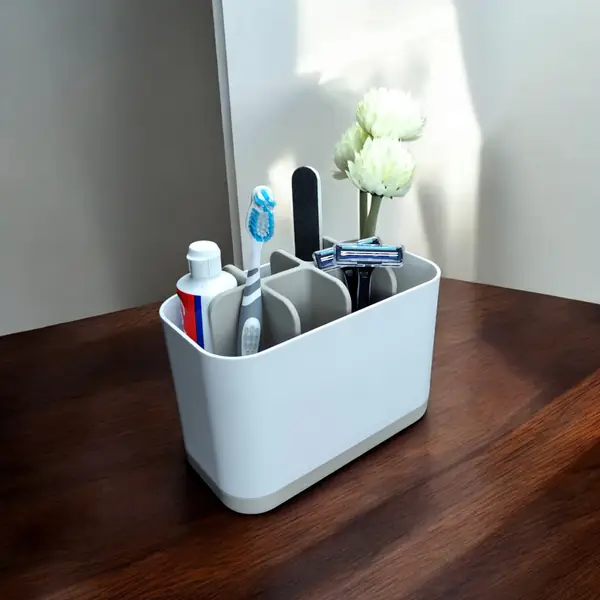 Modern Two-Tone Bathroom Organizer