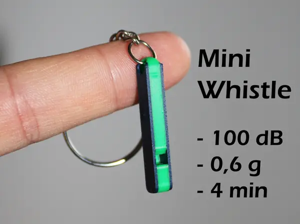 Ultra Compact Mini Whistle 100 dB on your Keychain