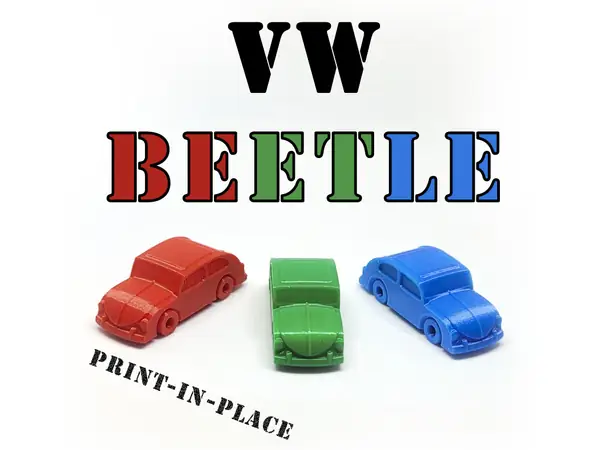 VW Beetle print-in-place car model