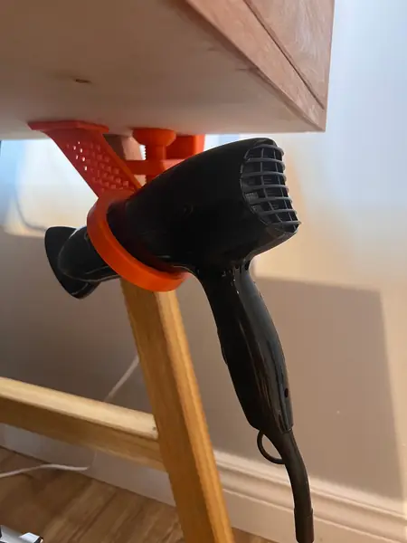 Under Desk Hair Dryer Holder