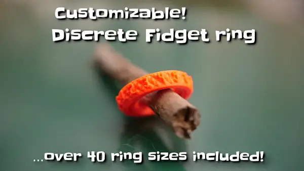 Print-in-place discrete fidget ring