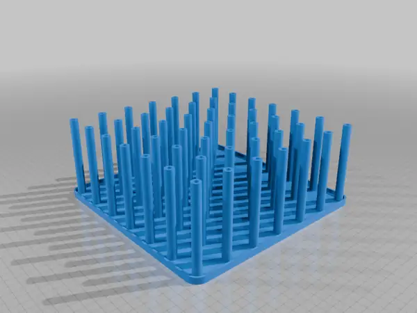 Upright Stem Drying Rack with Tubes for Flowers Herbs and Plants StarForge Kits 3D Print STL File