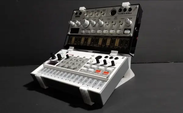 Dual Korg Volca Stand (Remixed to support 2 Korg Volcas)
