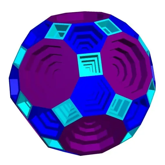 COMPLIMENTARY STEP PIT AND PYRAMID TRUNCATED ICOSIDODECAHEDRA 1 & 2