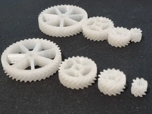 Lego Technic compatible double helical gears