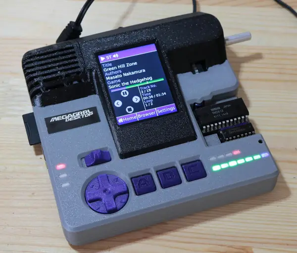MegaGRRL Desktop - Real Hardware YM2612 VGM Player - Casing