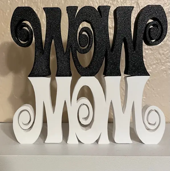 Wow Mom WordArt Sculpture