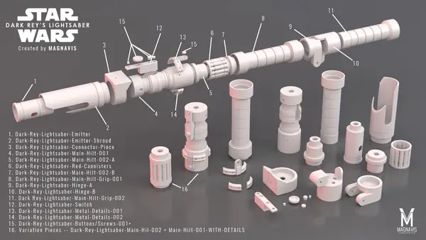 Darkside Rey Lightsaber - The Rise of Skywalker