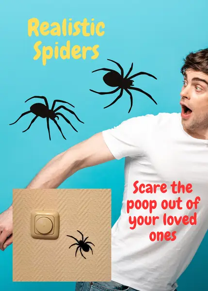 Realistic Spiders – Perfect Prank Wall Decals! - Prank