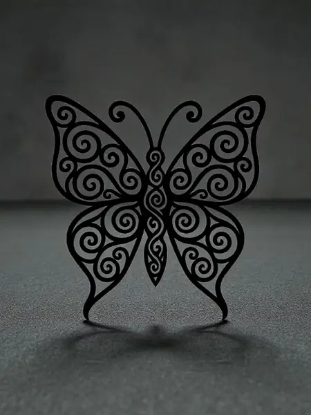 Décoration murale – Papillon tribal (épaisseur 5 mm)