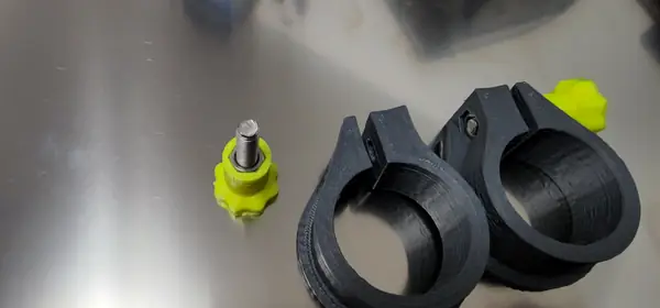 Hang Glider Control Bar Wheel Stop Clamps