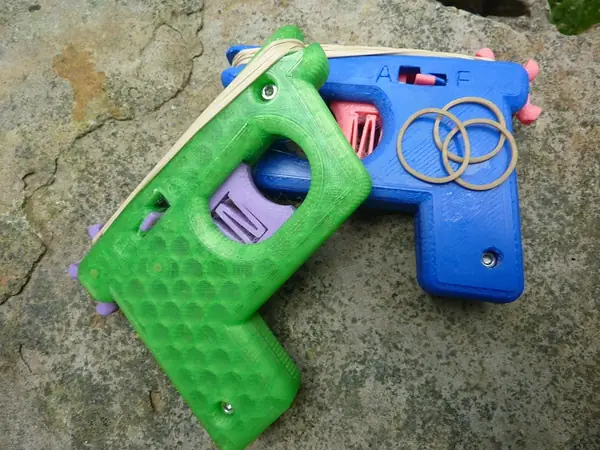Rubber Band Gun - with Selectable Semi- or Full Auto- Mode