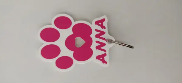 Anna Keyring footprint cat