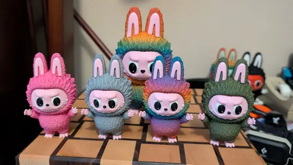 Miniature Labubu with Rotating Eyes - Keychain Option