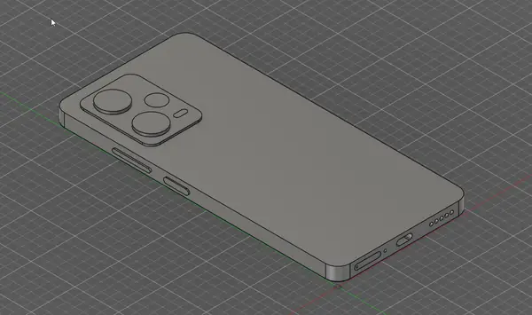 Redmi Note 12 Pro 5G – Real Scale 1:1 Model (Measured)