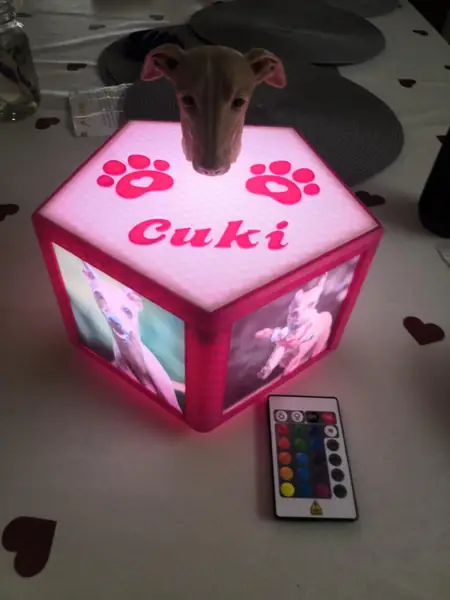Pentagon lamp body with LED lighting