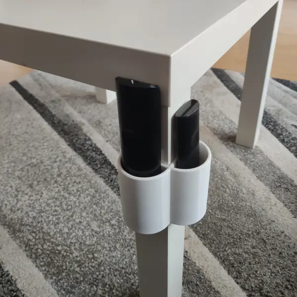 TV remote holder for IKEA LACK table