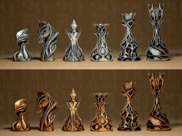 Stylized Chess Set