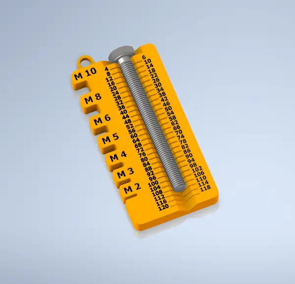 Screw measuring tool, M2-M10, 4-120mm